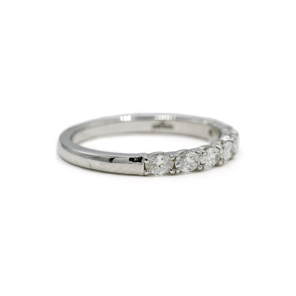 14kw .44ctw Oval East-West Natural Diamond Band