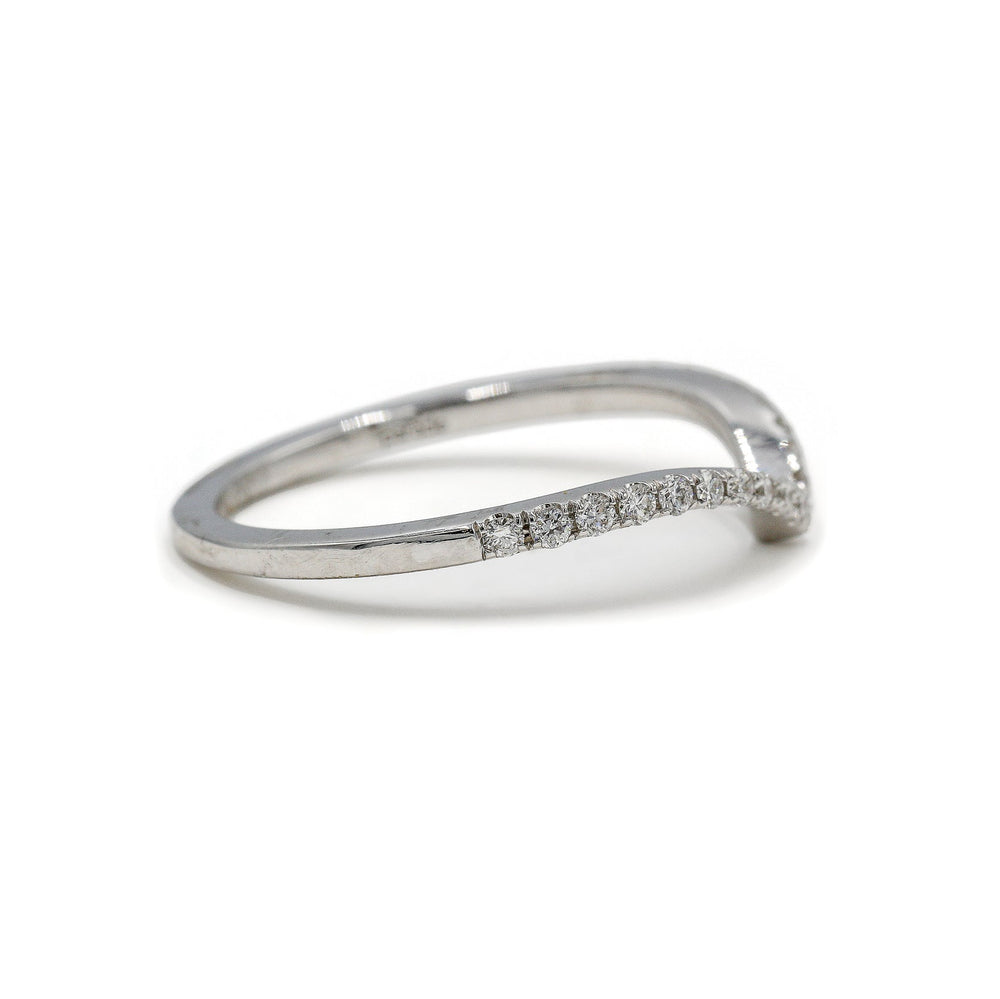 14kw .17ctw Diamond Chevron V-Band