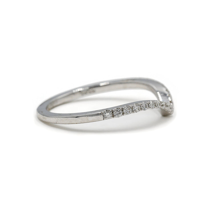 14kw .17ctw Diamond Chevron V-Band