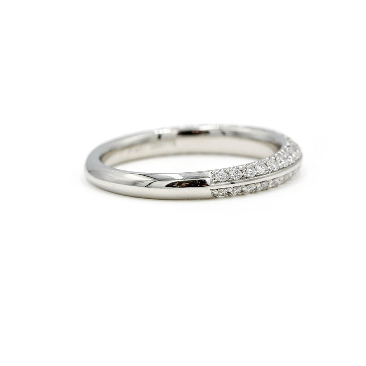Platinum .44ctw Lab Diamond Knife Edge Double Prong Band