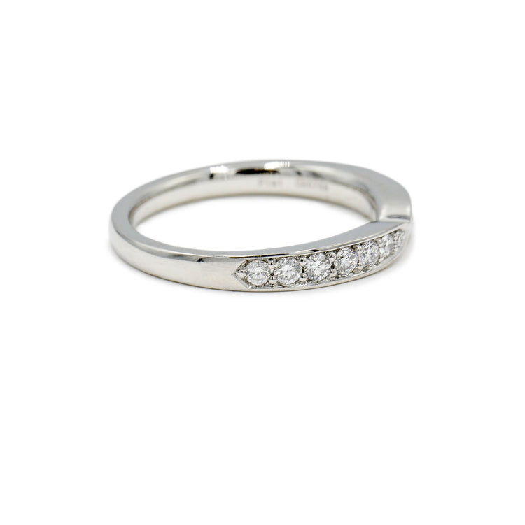 Platinum .30ctw Pinched Channel-Set Lab Diamond Band