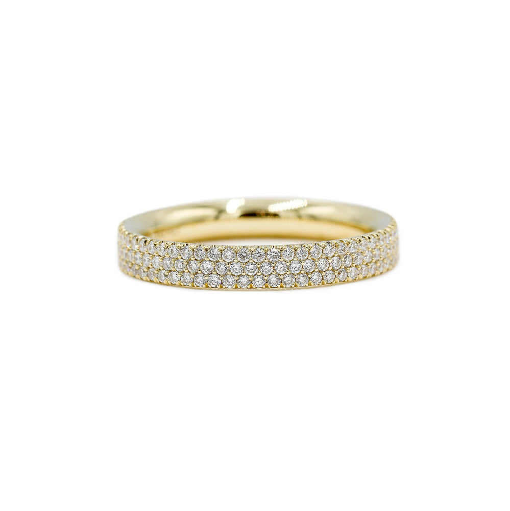 14ky .69ky 3-Row Flat Lab Diamond Eternity Band