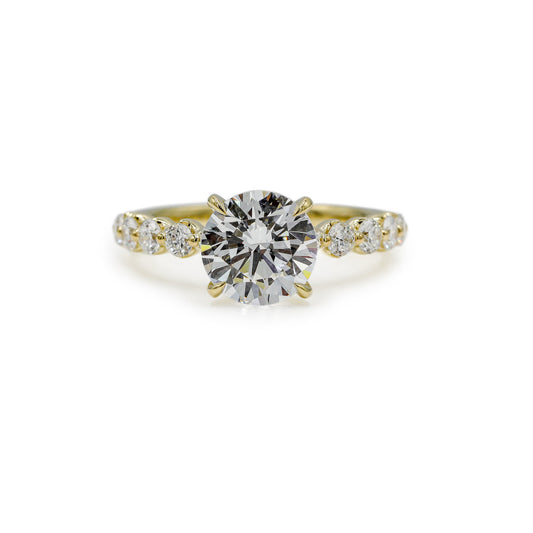 14ky .58ctw Lab Diamond Prong-Set Solitaire Ring