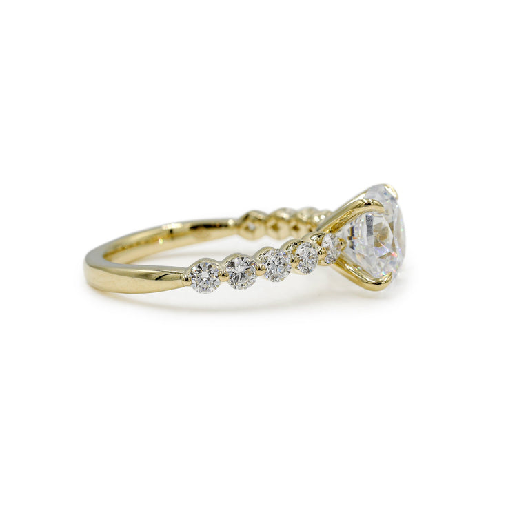 14ky .58ctw Lab Diamond Prong-Set Solitaire Ring