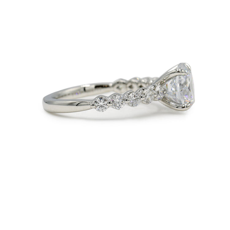 Platinum .58ctw Lab Diamond Single Prong-Set Solitaire Ring