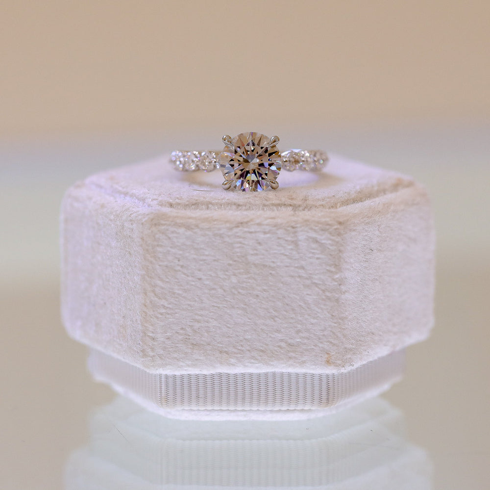 Platinum .58ctw Lab Diamond Single Prong-Set Solitaire Ring
