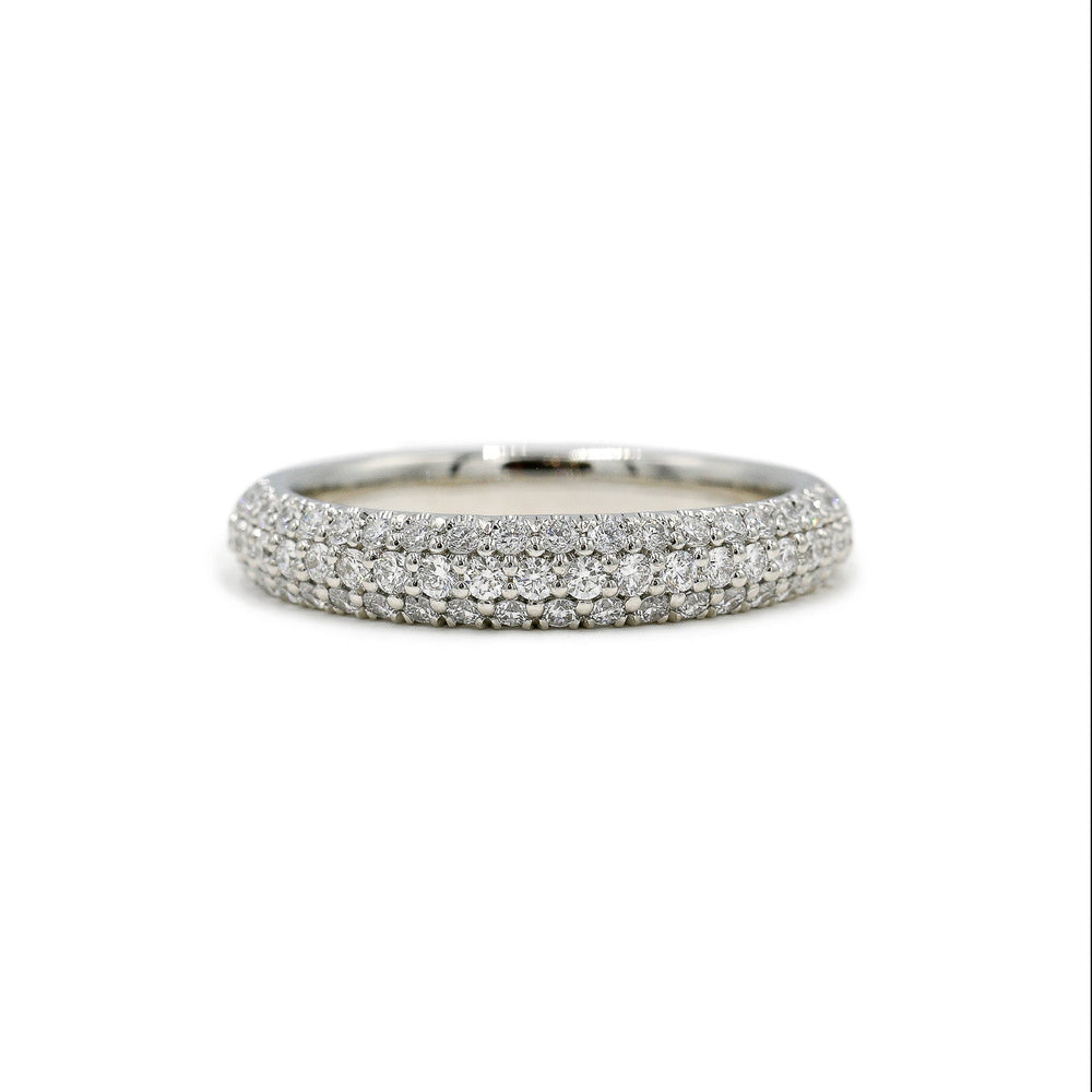 Platinum .56ctw 3-Row Rounded Lab Diamond Band