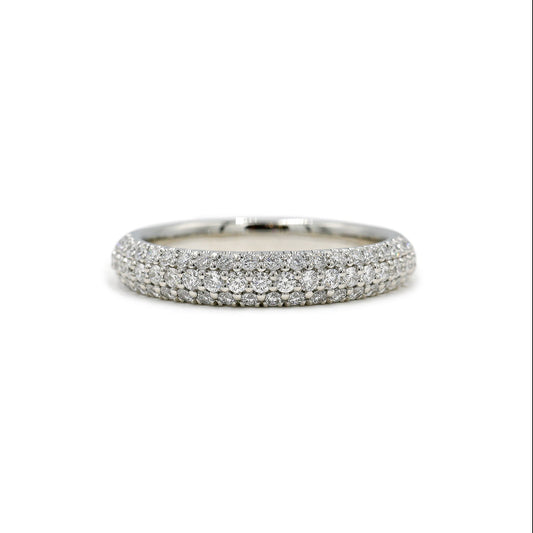 Platinum .56ctw 3-Row Rounded Lab Diamond Band