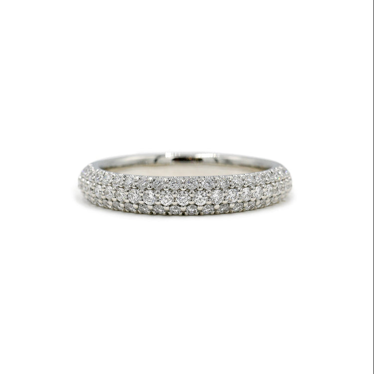 Platinum .56ctw 3-Row Rounded Lab Diamond Band