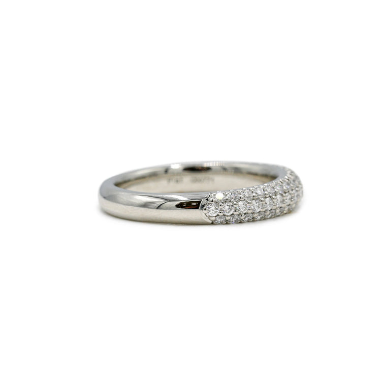 Platinum .56ctw 3-Row Rounded Lab Diamond Band