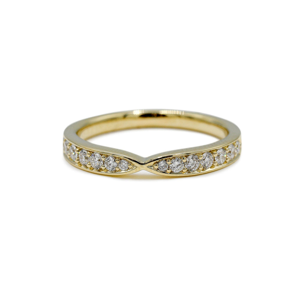 14ky .30ctw Pinched Channel Set Lab Diamond Band