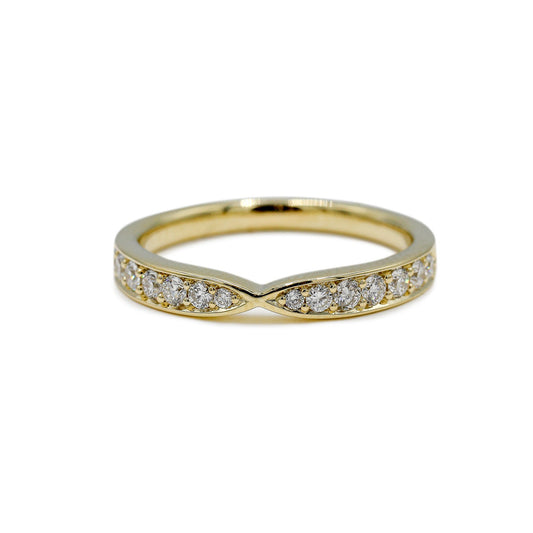 14ky .30ctw Pinched Channel Set Lab Diamond Band