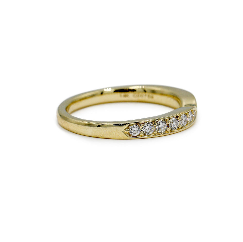 14ky .30ctw Pinched Channel Set Lab Diamond Band