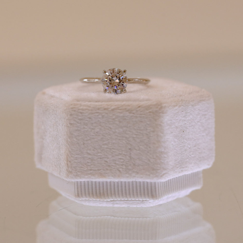 Platinum Petite 7.2mm Diamond Engagement Ring