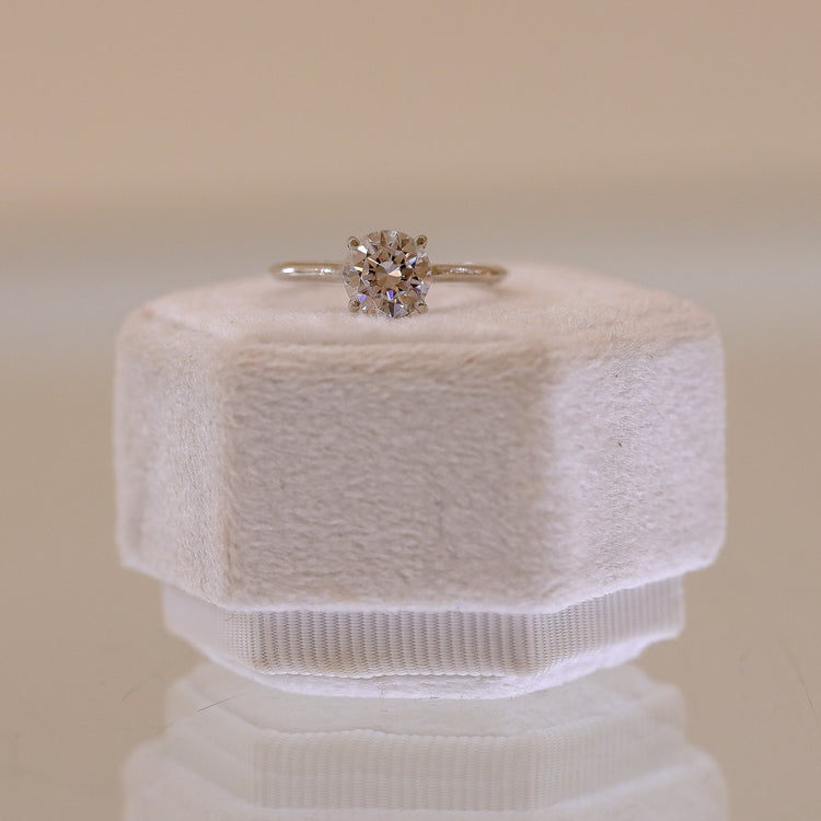 Platinum Petite 7.2mm Diamond Engagement Ring