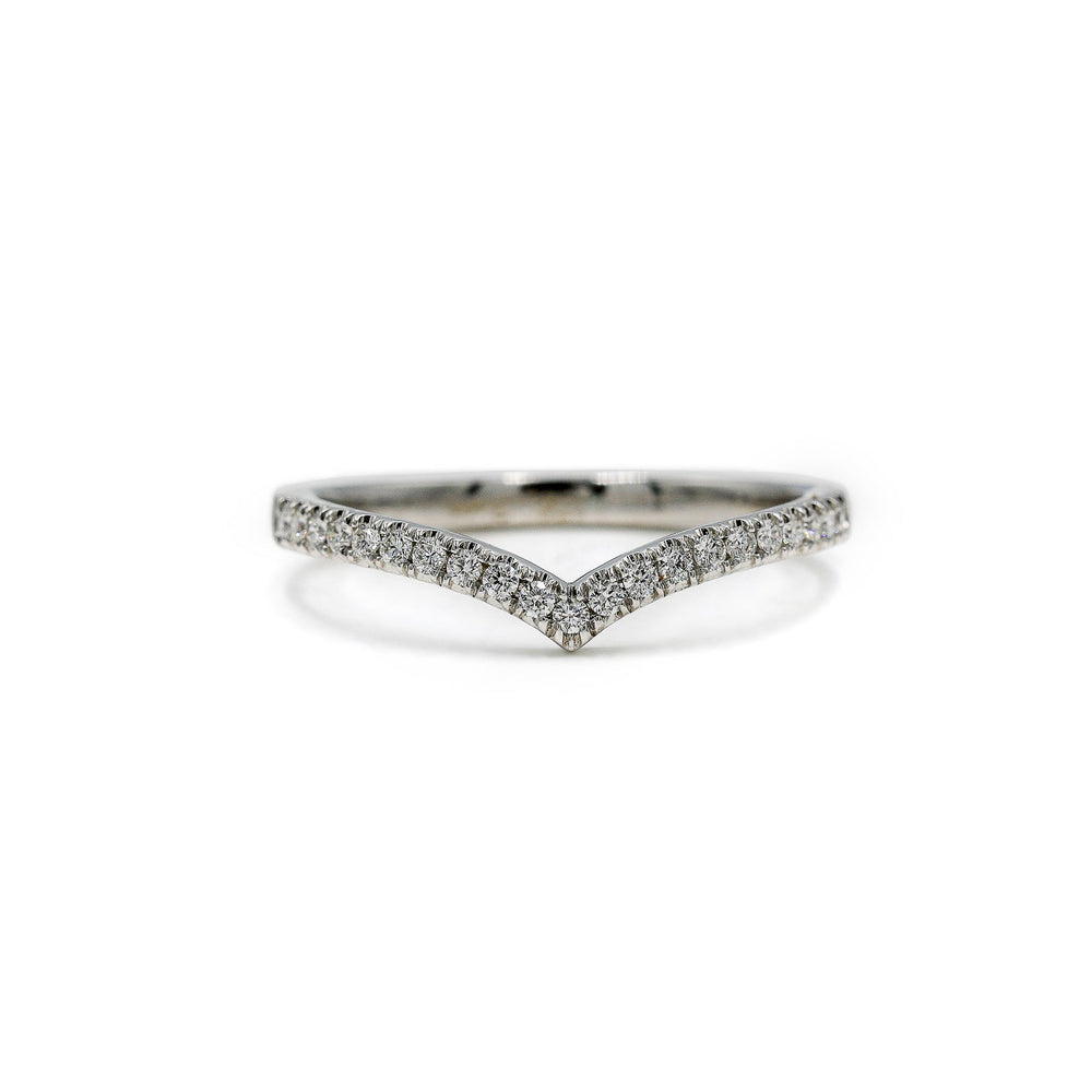 14kw .20ctw Diamond Chevron Diamond V-Band