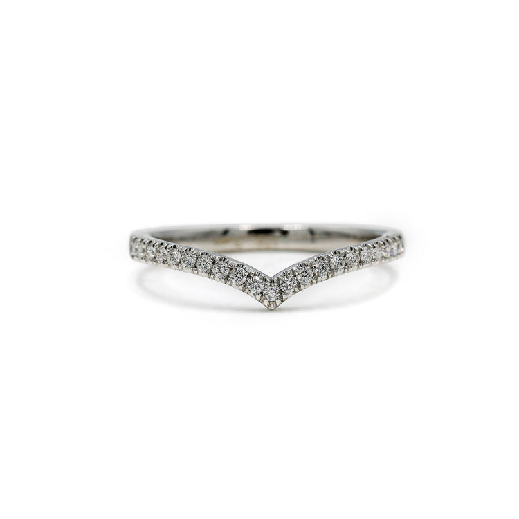 14kw .20ctw Diamond Chevron Diamond V-Band