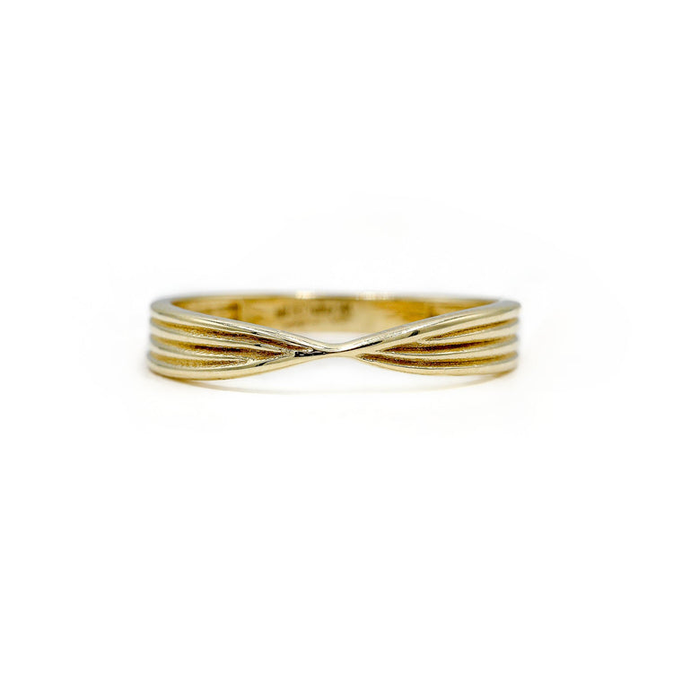 14ky 3.5mm Ribbed Pinch Band