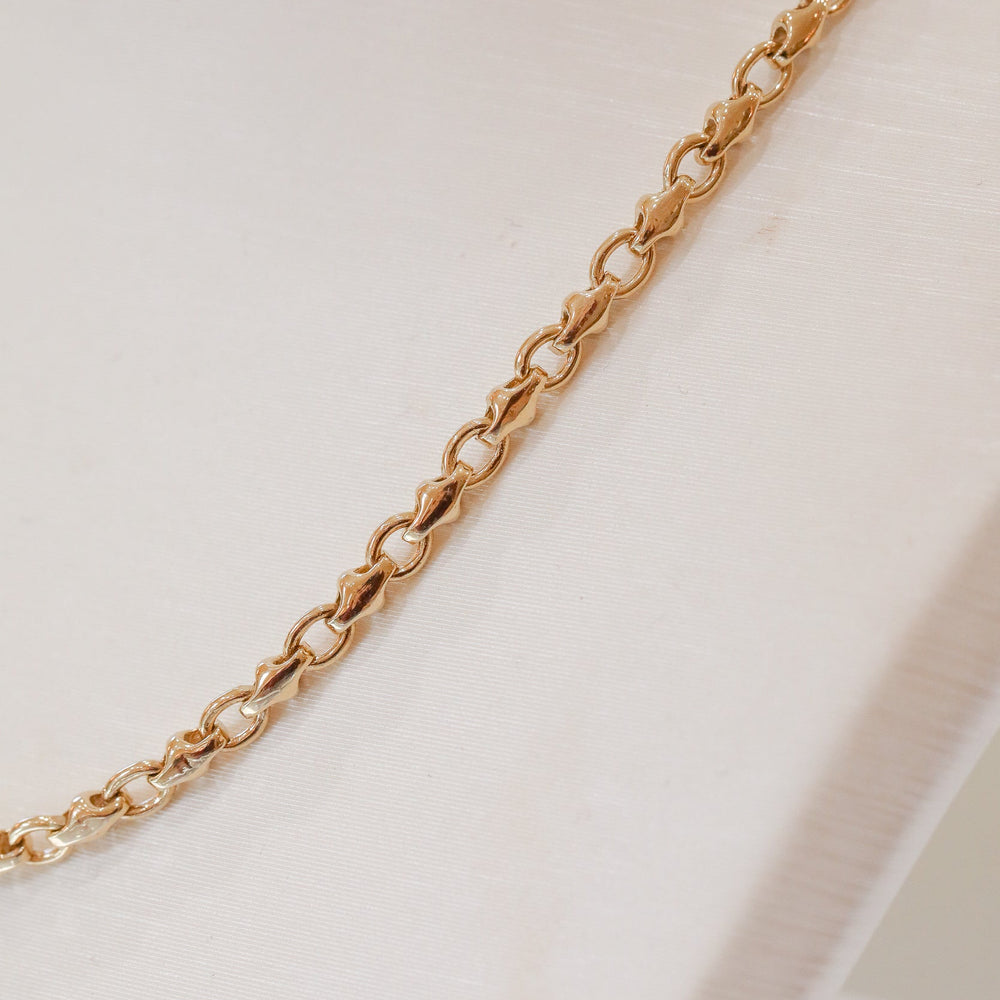 14ky 4mm Oval and Star Link 18