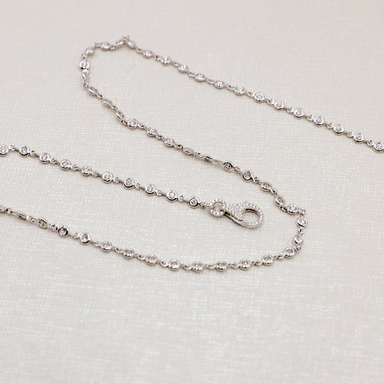 14kw 2.25ctw Bezel Link Diamond Necklace