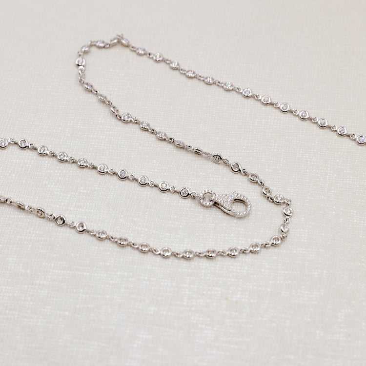 14kw 2.25ctw Bezel Link Diamond Necklace