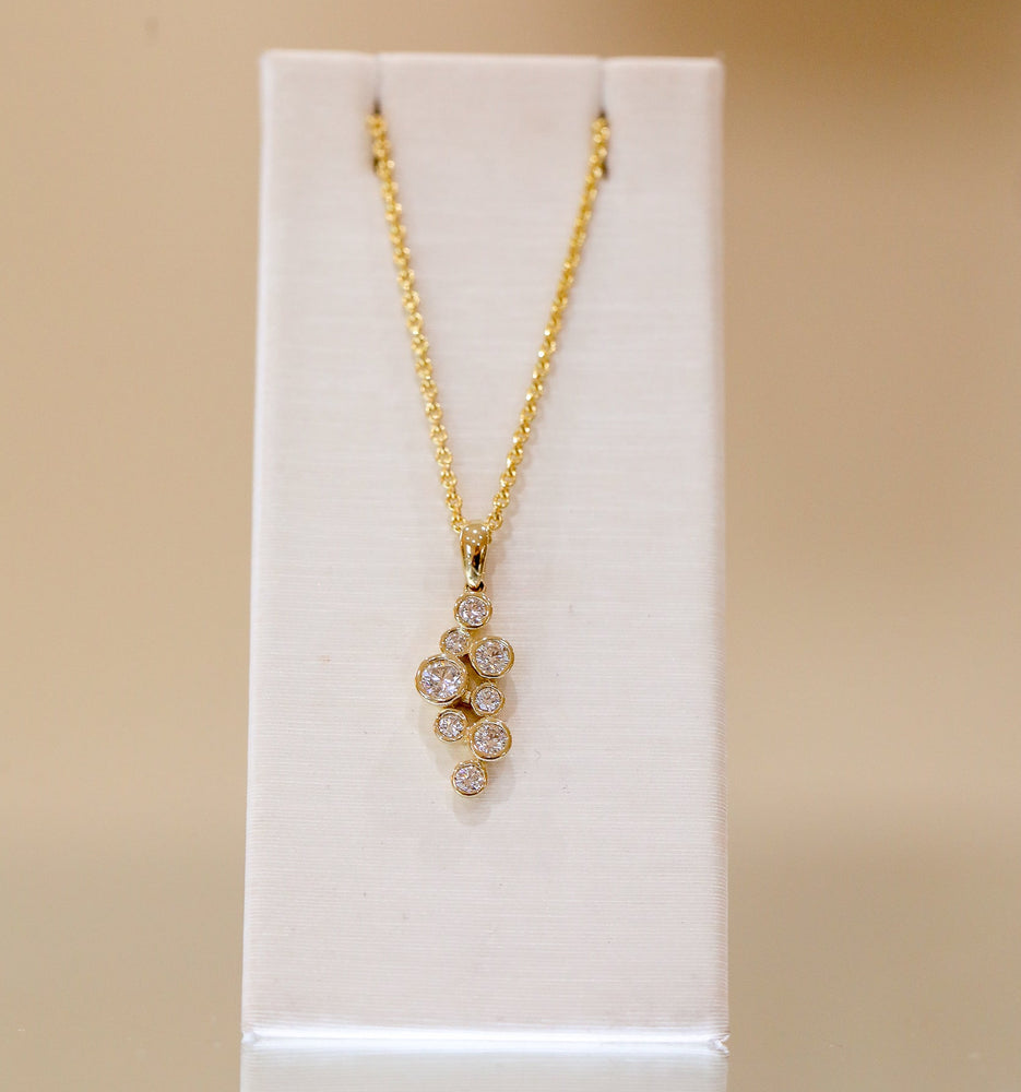 14ky .51ctw Multi Diamond Bezel Pendant