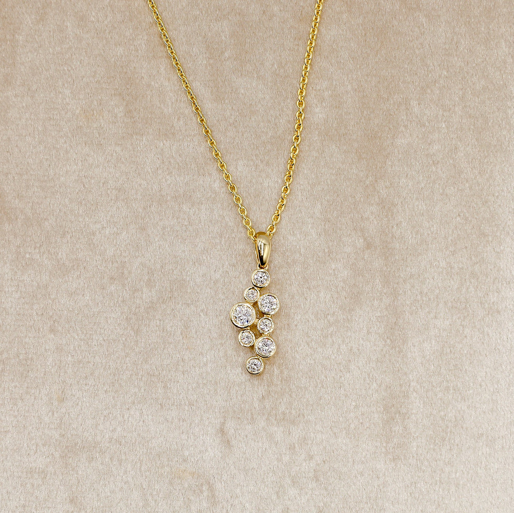 14ky .51ctw Multi Diamond Bezel Pendant