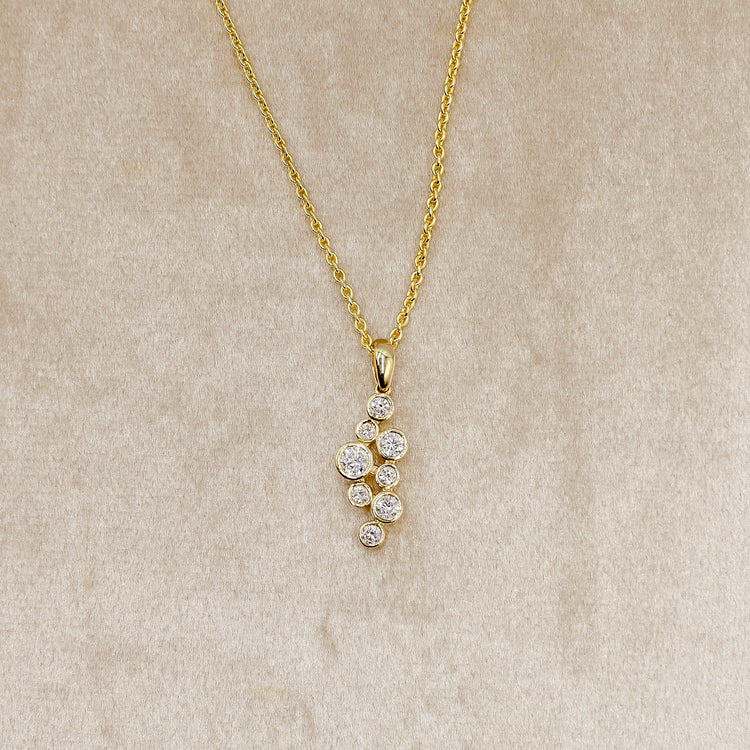 14ky .51ctw Multi Diamond Bezel Pendant