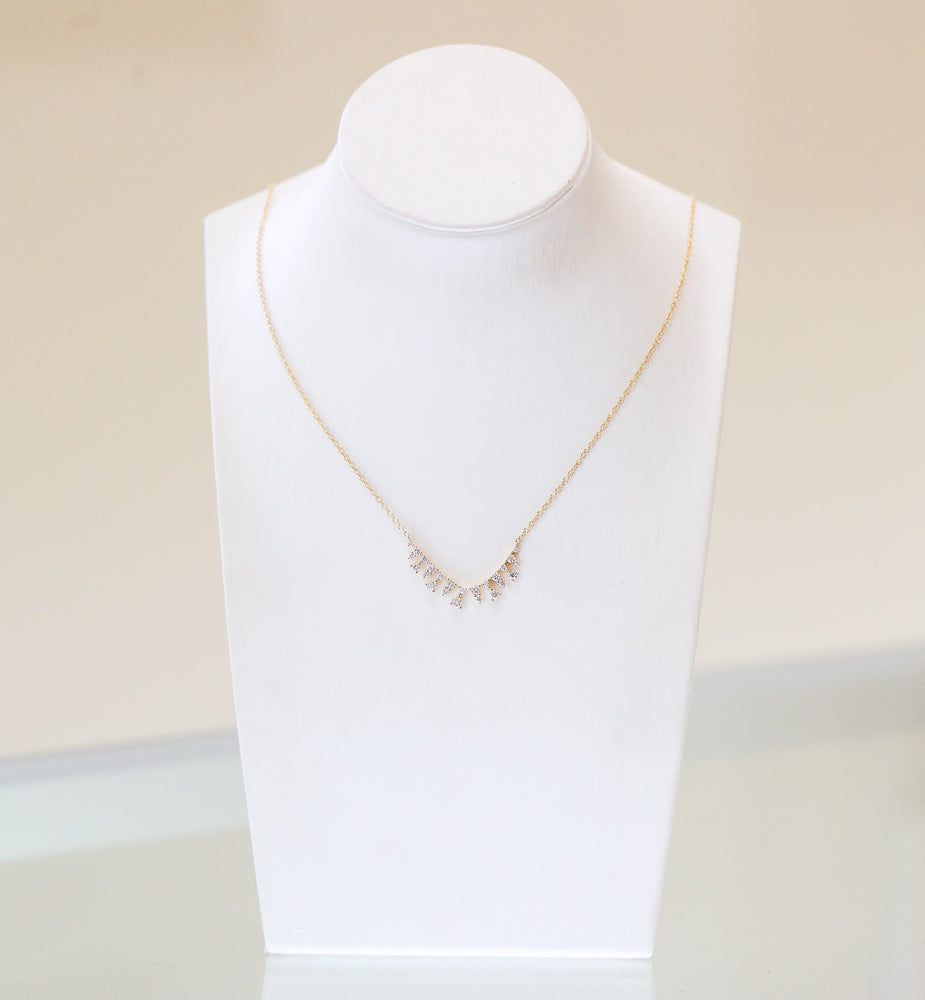 14ky .55ctw Diamond Tiara Necklace