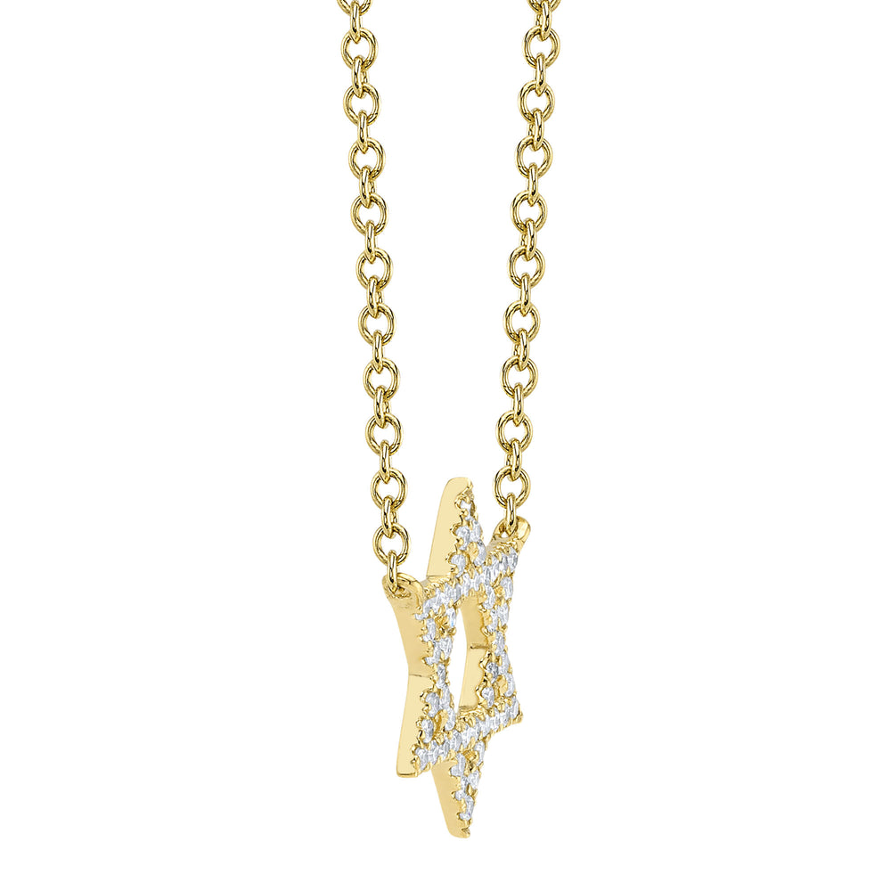 14ky Star of David Diamond Necklace