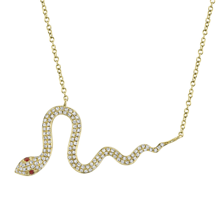 14ky Diamond Snake Necklace