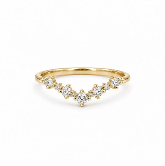 14ky .20ctw Constellation Chevron Diamond Band
