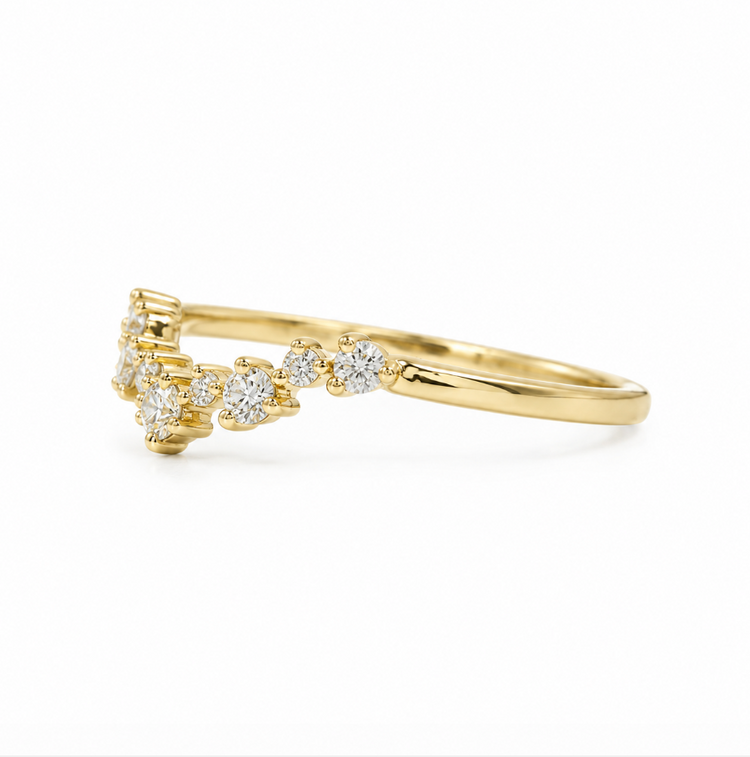 14ky .20ctw Constellation Chevron Diamond Band