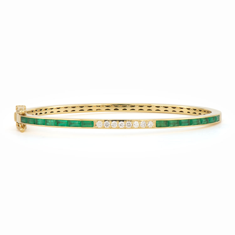 Classic Emerald & Diamond Baguette