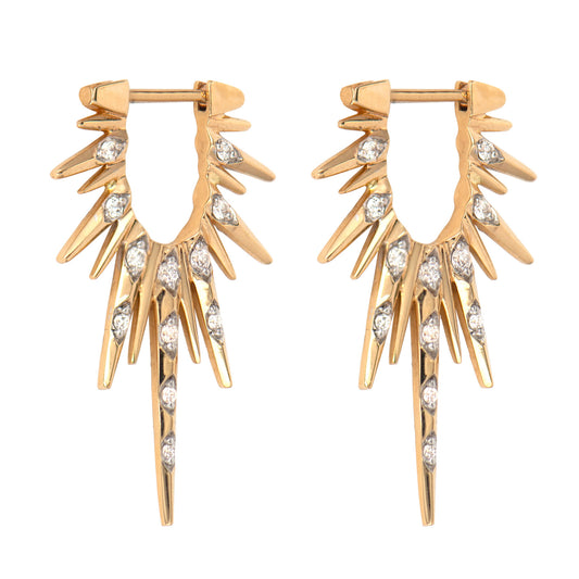 Single Elongated Love Explosion Diamond Earring by Three Stories Jewerly