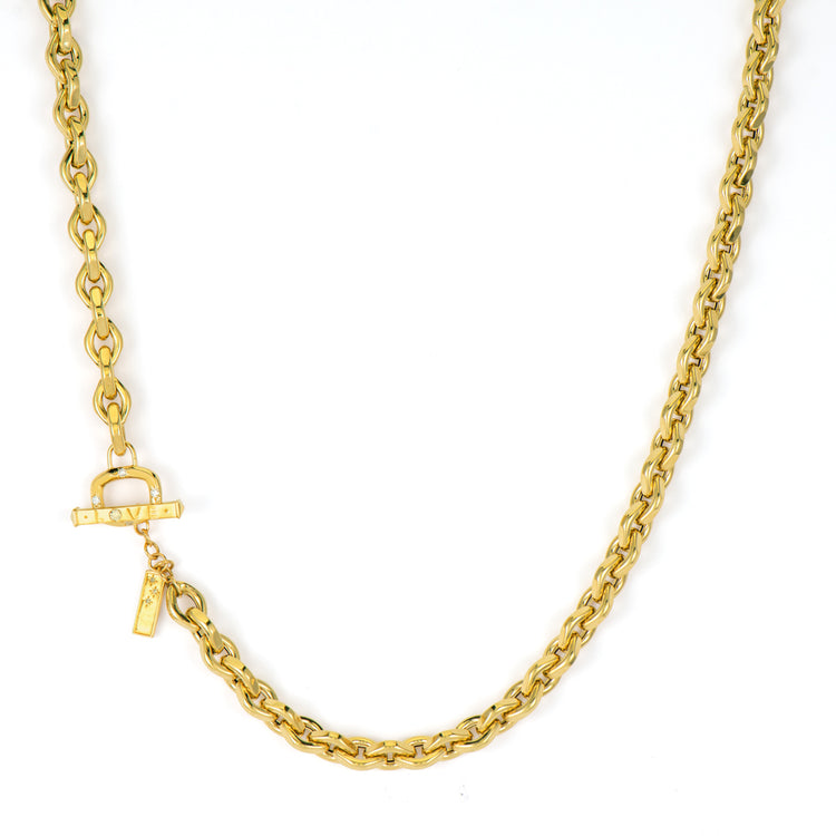Love Toggle Classic Chunky Hexagon Chain by Three Stories Jewelry