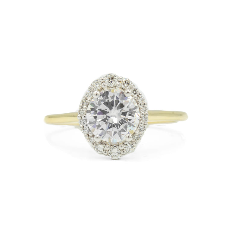 14ky Yellow Gold Oval Halo by Uneek Jewelry