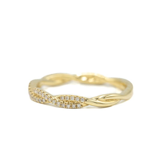 Twist Diamond Stackable Band