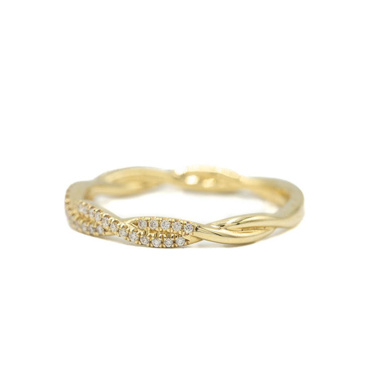 Twist Diamond Stackable Band