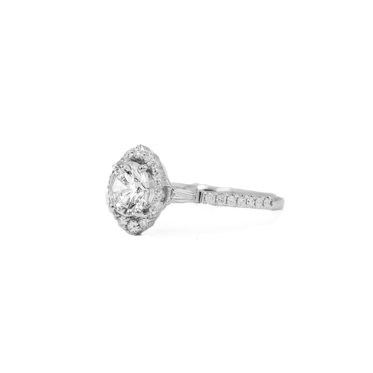 14kw Baguette Halo by Uneek Jewelry