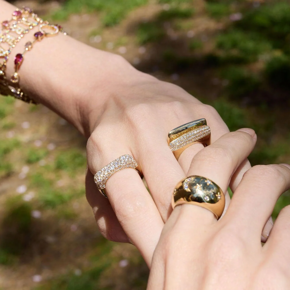 14ky Celeste Dome Ring by Eden Presley Jewelry