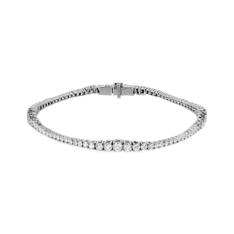 2.73ctw Diamond Wave Tennis Bracelet