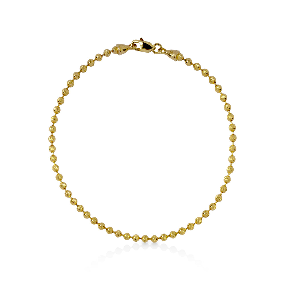 14ky Beaded Gold Bracelet
