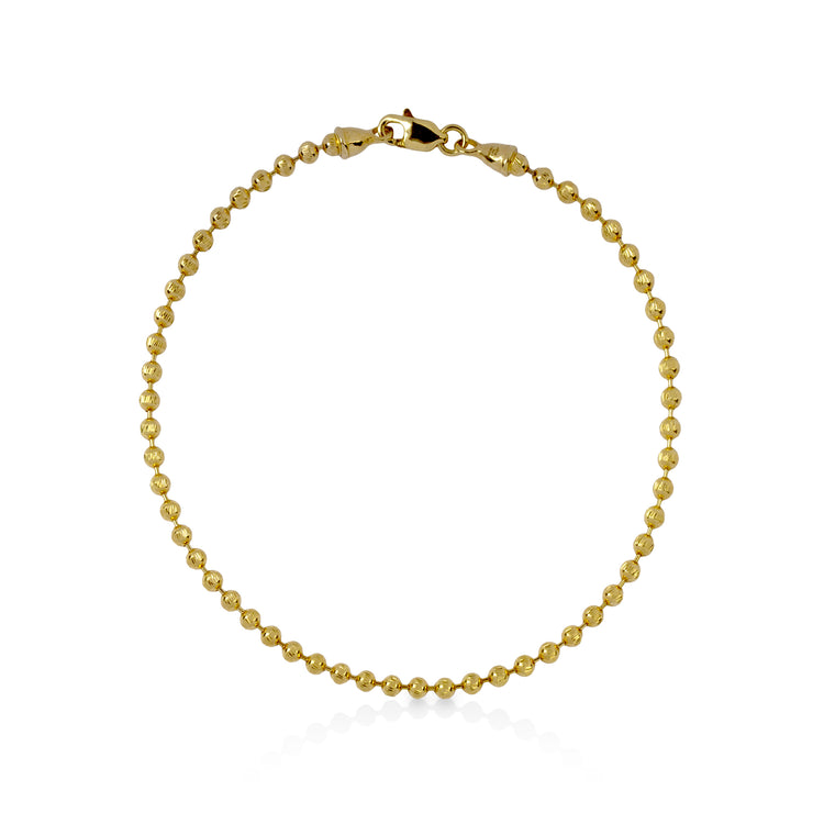 14ky Beaded Gold Bracelet