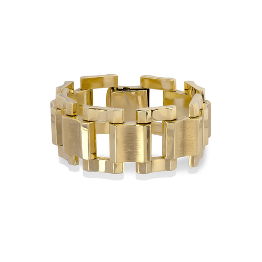 14ky Vintage Wide Watch Link Bracelet