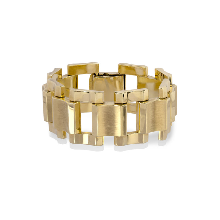 14ky Vintage Wide Watch Link Bracelet