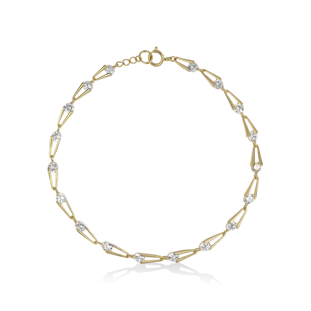 14ky 2ctw Eclipse Diamond Tennis Bracelet
