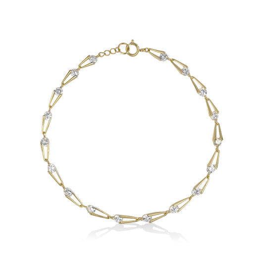 14ky 2ctw Eclipse Diamond Tennis Bracelet