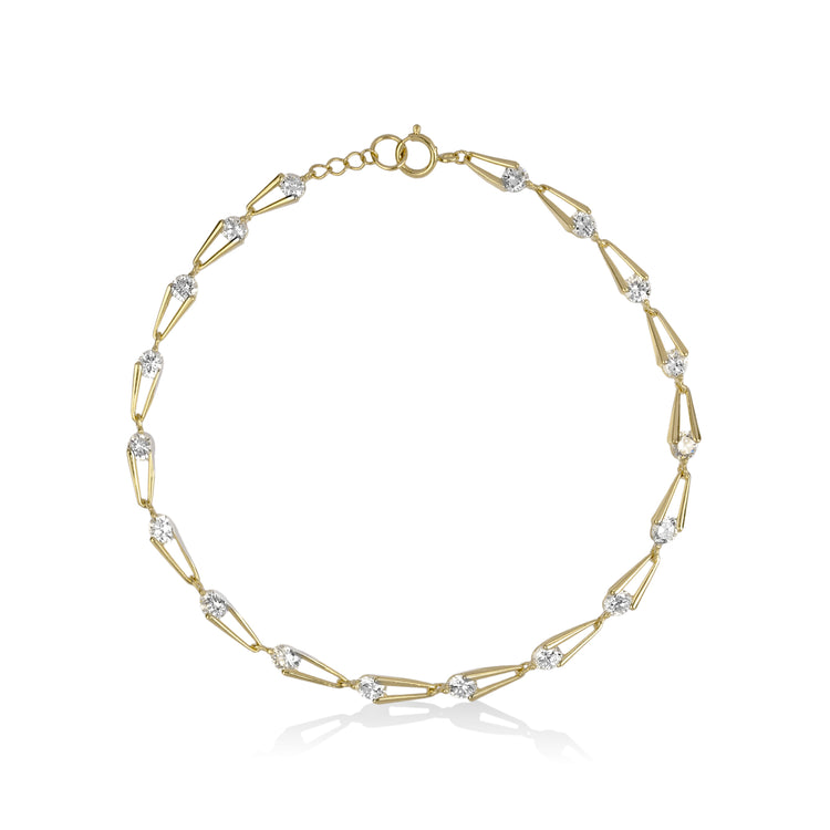 14ky 2ctw Eclipse Diamond Tennis Bracelet