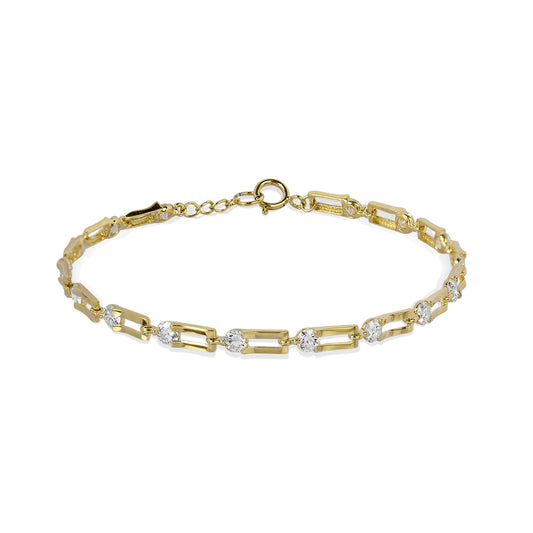 14ky 2.5ctw Axis Diamond Tennis Bracelet